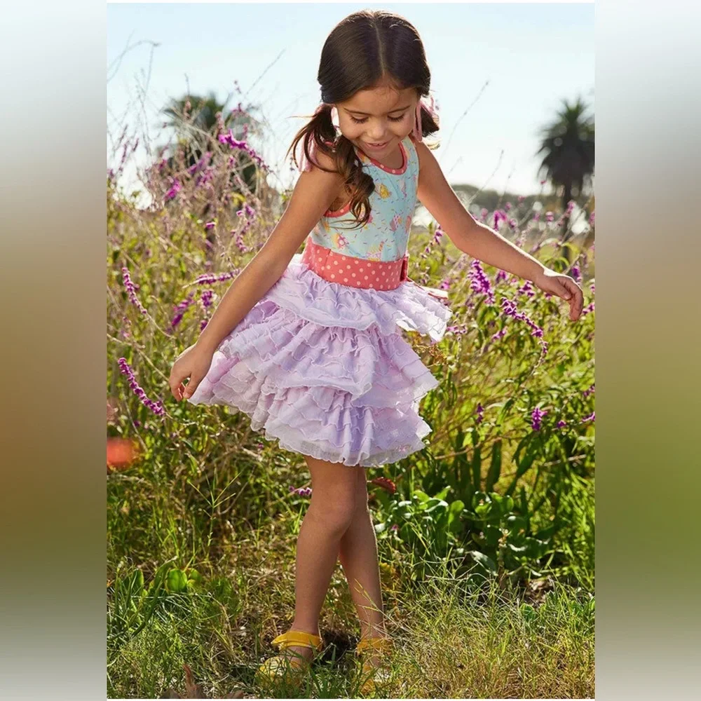 Matilda Jane Girls Lets Eat Cake Dress Size 4 New in Bag Brilliant Daydream
